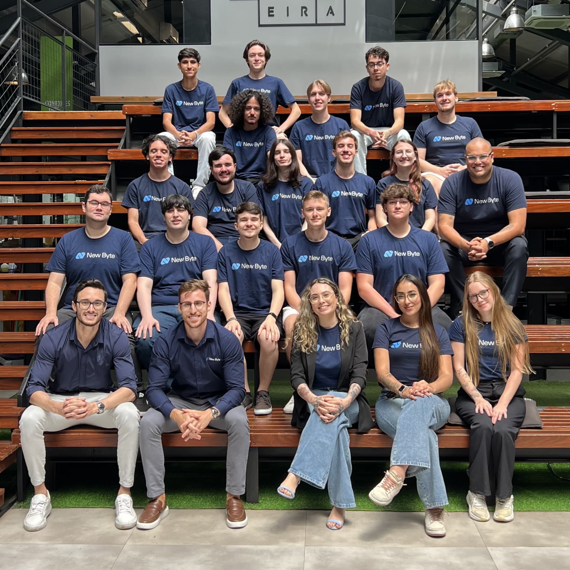 New Byte team gathered in person at Instituto Caldeira in Porto Alegre